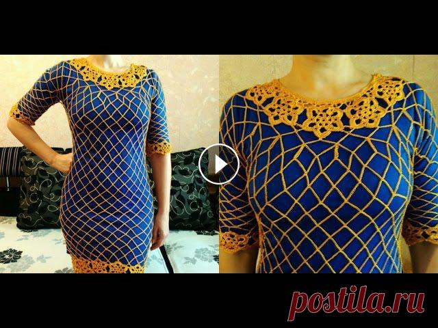 Как связать платье из цветочных мотивов. Crochet Dress. Ссылка на цветочные мотивы здесь: Шляпка крючком здесь: OtuEV0yq-8c?list=PLZ5wikUgFyeyrf5PTxSuRi7U6hV529mCo...