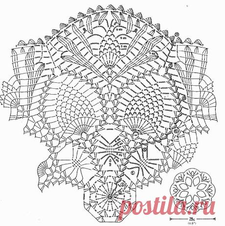 Kira scheme crochet: Diagrams round tablecloth