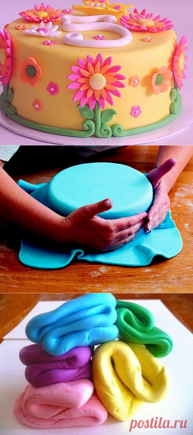 Сахарная кулинарная мастика для цветов и других украшений