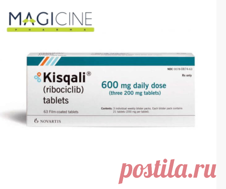 Ribociclib is a cancer medicine that is sold under the brand name Kryxana and Kisqali. This regimen is used in the treatment of patients with breast cancer. It is available as film-coated tablets with strengths 200mg, 400mg, and 600mg. The side effects of ribociclib 600 mg side effects may include diarrhea, constipation, headache, vomiting, back pain, etc. Magicine Pharma sells this medicine at a discounted price. Get up to 26% off alongside fast shipping. Pay via secure portals.