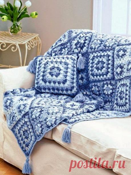 Crochet Patterns: Crochet Throw Blanket Crochet - Granny Square