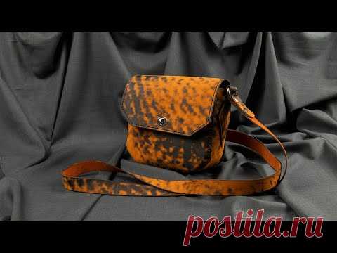 Сумка из кожи своими руками. Простая кожаная сумка + выкройка / Simple leather bag handemade pattern