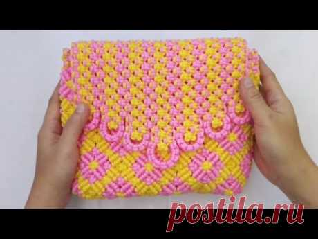 Tutorial DIY Tas Bunga Mawar #tashandmade #Diymacrame - YouTube