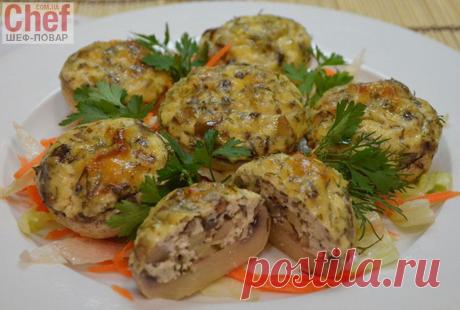 Шампиньоны фаршированные творогом / Закуски / Рецепты / Шеф-повар – простые и вкусные кулинарные рецепты, фото-рецепты, видео-рецепты