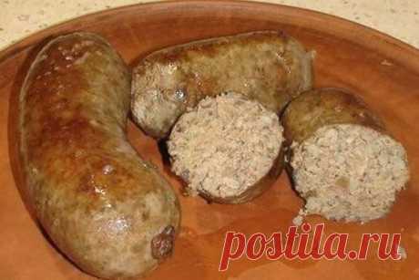 Домашняя печеночная колбаса с гречкой
Самая вкусная ливерная колбаса по-деревенски.