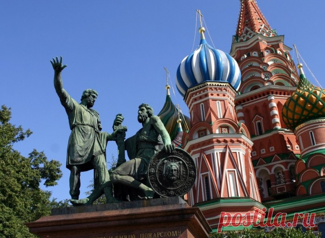 Памятник Минину и Пожарскому в Москве (Россия) - Путешествуем вместе