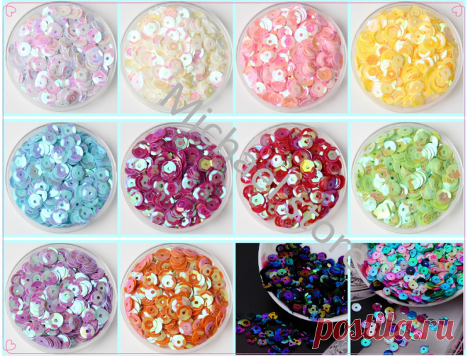 Бесплатная доставка 2500 шт. AB цветы плакировкой блестящие 6 мм раунде широкий блестки пайетками швейные свадьба ремесла записки купить на AliExpress