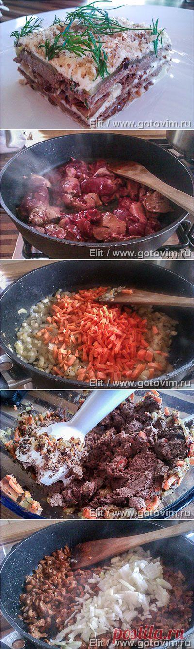 Печеночно-грибной торт из лаваша. Фото-рецепт  / Готовим.РУ