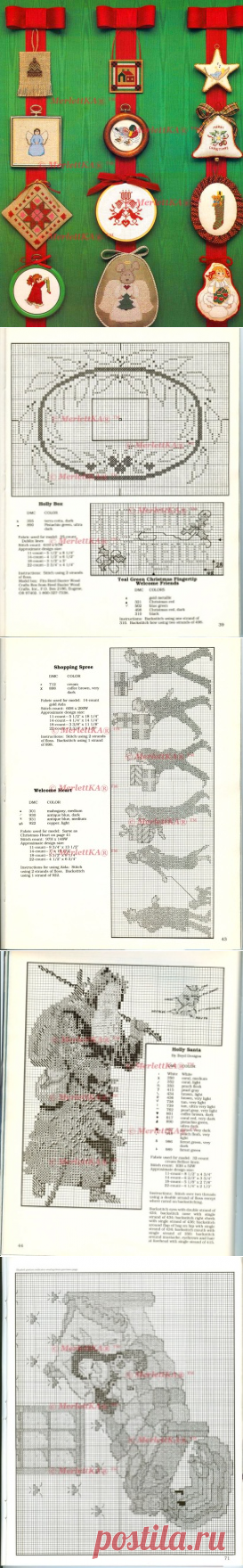 JCS 1987 11-12 🎆 Очень красивая вышивка крестом 🎆 идеи к Рождеству и Новому Году 🎆