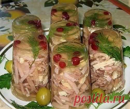Заливное в стаканчике