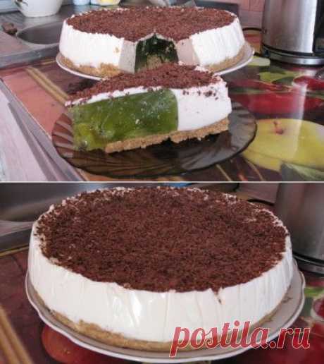 Желейный торт из киви : Торты, пирожные