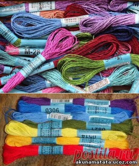 Нитки для вышивания. Много полезной информации!