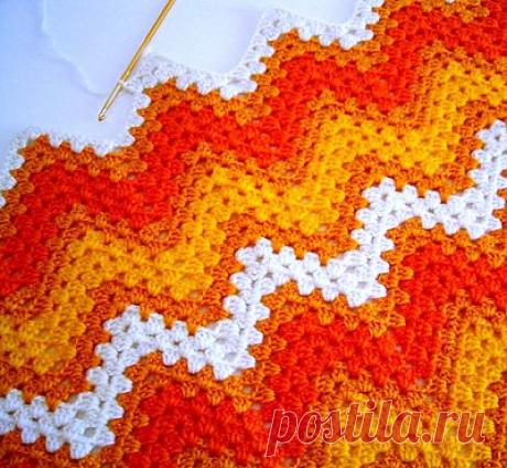 Плед-зигзаг.