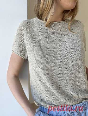 Футболка с круглой кокеткой сверху. 💥 Plain Yoke Tee 22💥 Дизайнер: Lene Holme Samsøe.
