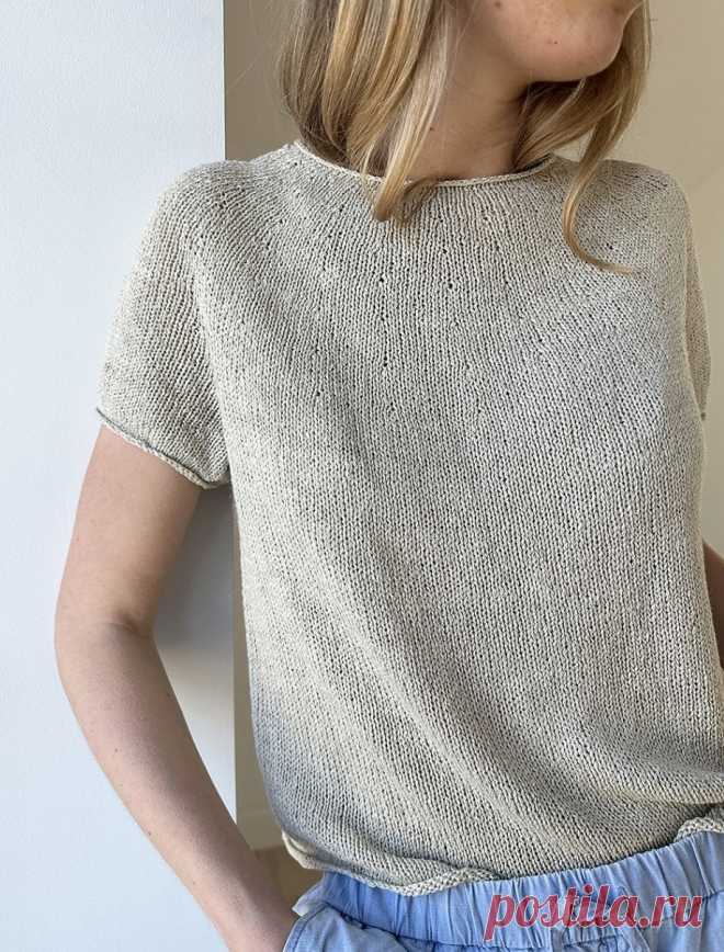 Футболка с круглой кокеткой сверху. 💥 Plain Yoke Tee 22💥 Дизайнер: Lene Holme Samsøe.