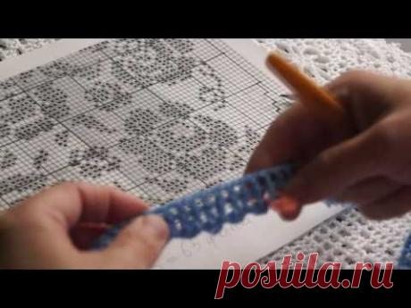 Вяжем филейный топ,читаем схемы (В №12)