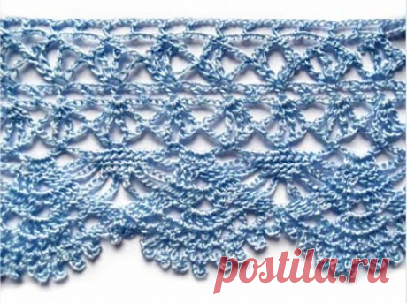 ажурная кайма крючком - схема | АЖУР - схемы узоров