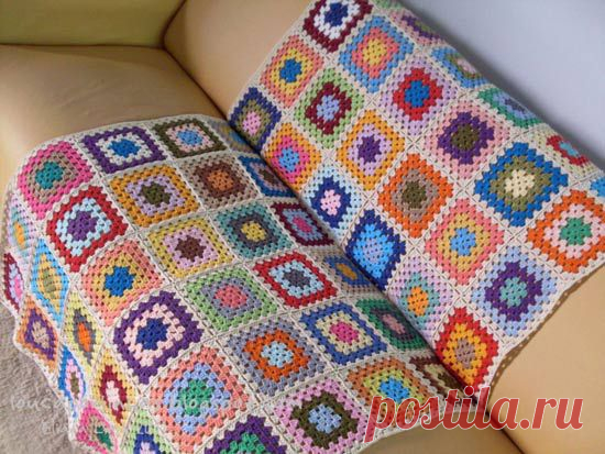 Плед из остатков ниток: приглашаю на обсуждение / Вязание крючком / Вязальная Авантюра