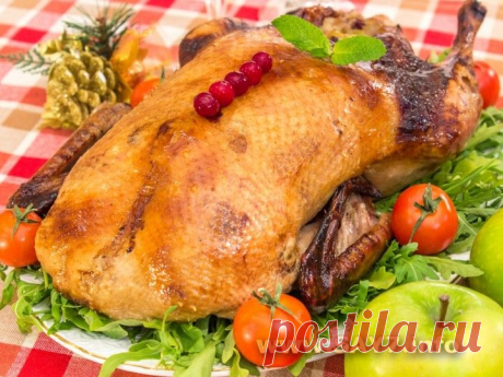 Утка, фаршированная яблоками