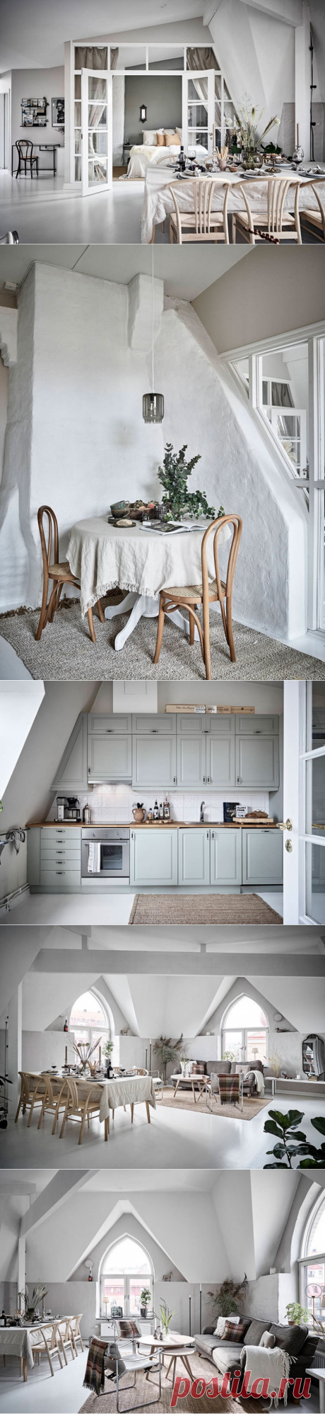 Чердачная квартира с великолепными арочными окнами (86 кв.м.) - Дизайн интерьеров | Идеи вашего дома | Lodgers