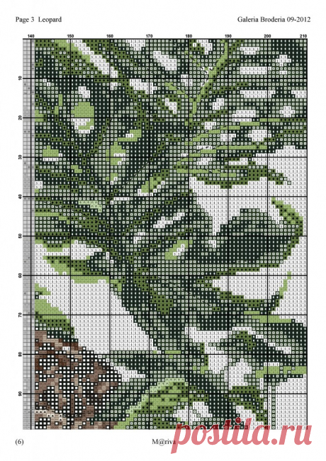 Схема для вышивки леопарда. Схемы для вышивки диких животных | Домоводство для всей семьи.