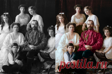 Романовы в цвете. Художница раскрасила старинные фото бала-маскарада - Виктория Славянка