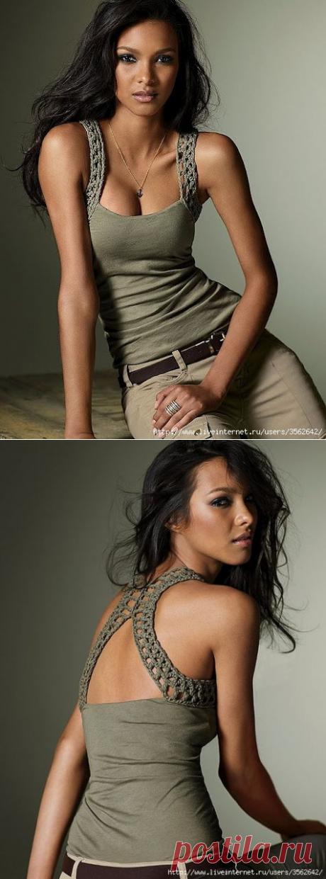 Сочетание вязания и ткани