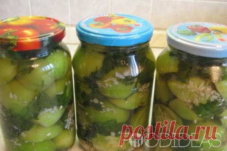 Зеленые помидоры с хреном - рецепт приготовления с фото