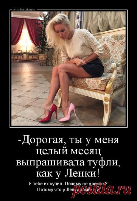 Сломался кран в ванной. Вызвала слесаря. Звонок в дверь... Мой муж говорит, что я не должна всё планировать так далеко вперёд… … правда, он мне ещё не муж… - А ты чего безработный?- Да у меня судимость. А с ней берут только в дворники, в грузчики и в депутаты...