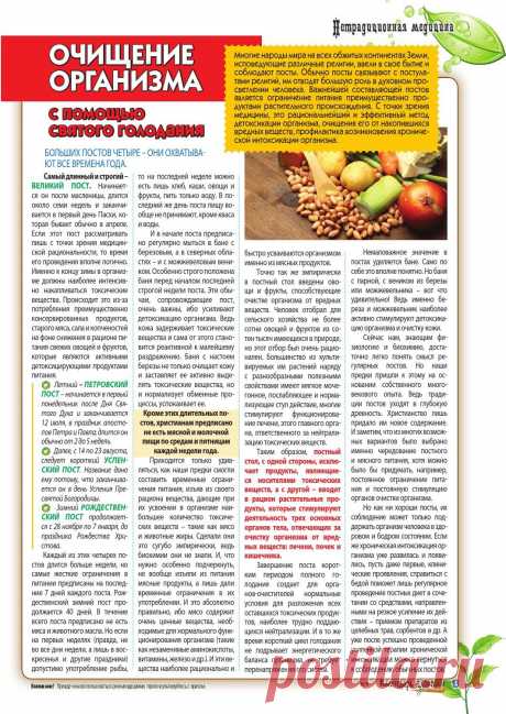 Очищение организма с помощью святого голодания