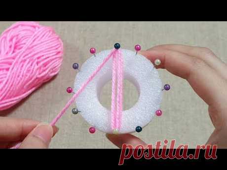 Amazing Flower Craft Ideas with Woolen - Hand Embroidery Trick - Sewing Hack - New Wool Design