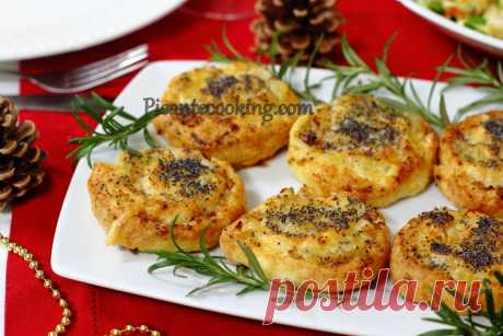Равлики з сирного тіста з сиром та шинкою | Picantecooking