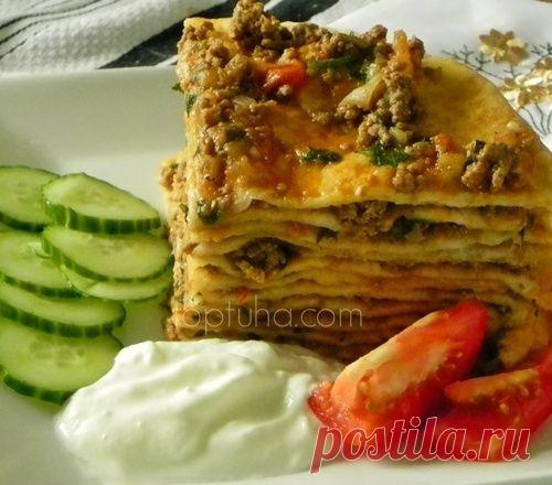 "Наполеон" с мясным кремом