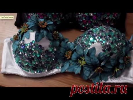 EDC DIY| Flower RhineStone Bra Top
