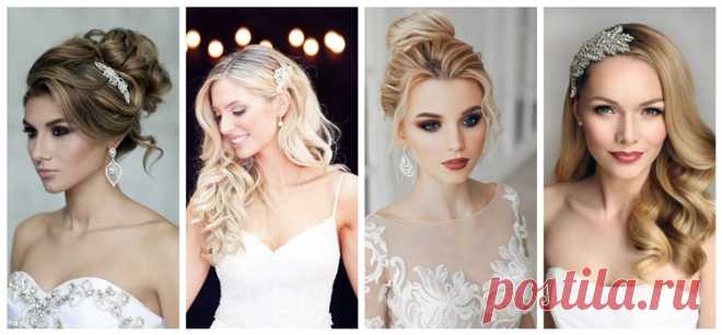 Свадебные прически 2020 на длинные и средние волосы. 200 фото. В день свадьбы главным действующим лицом является невеста. К ней приковано всеобщее внимание, а потому мелочей в ее образе нет.