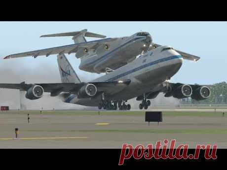Boeing 747 разбился после взлета из-за Ил-76ТД на борту - Full Xplane 11