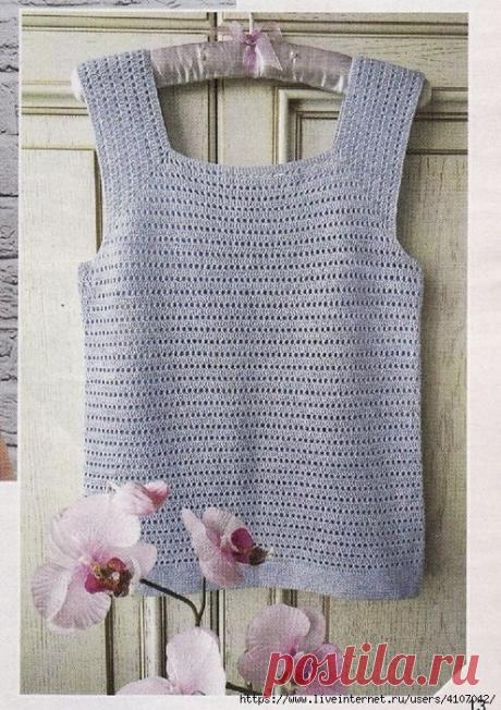 ЭЛЕГАНТНАЯ КЛАССИКА: ТОП - РЕГЛАН "ЛАГУНА". КРЮЧОК