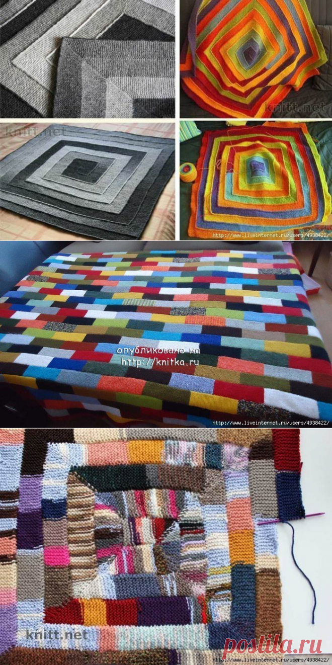 Интересный метод вязания пледа (Вязание спицами) | Журнал Вдохновение Рукодельницы