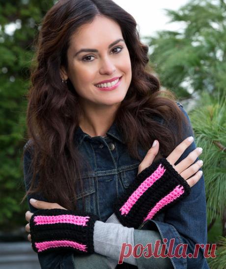 Bright Striped Wristers | Red Heart