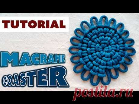 Tutorial Macrame Coaster | DIY home decor |