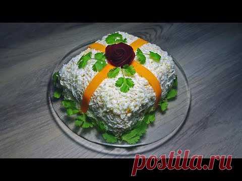 Гости были в шоке и не могли поверить! Удивительный салат, похожий на торт. А вы бы догадались?