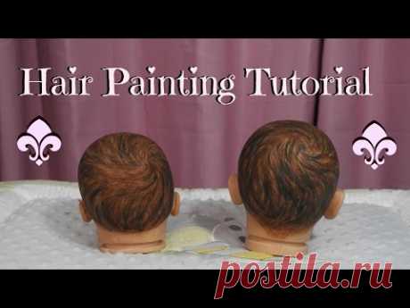How to - Basic Hair Painting Tutorial for Reborn Baby Dolls