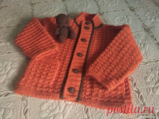 Оранжевое настроение | Вязание спицами для детей
