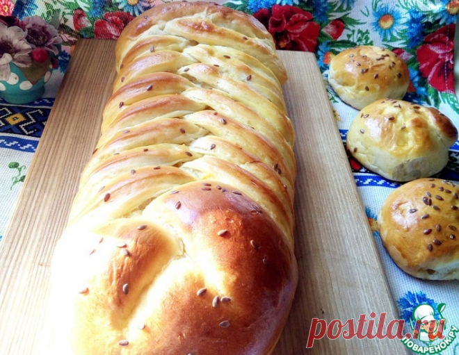 Плетенка с яблоками - кулинарный рецепт