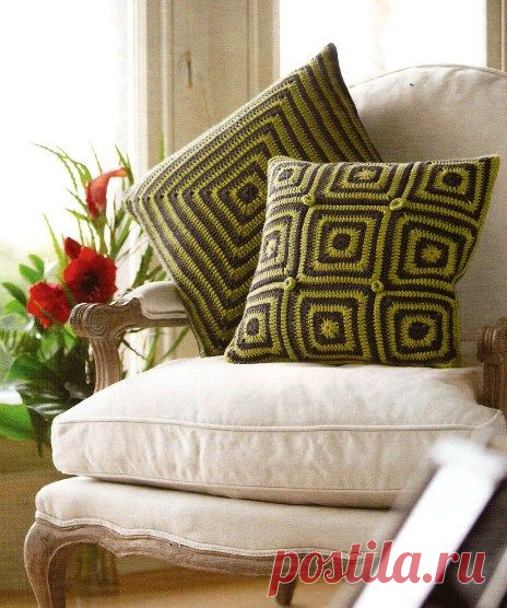 Вязаные подушки | Вязание крючком, схемы вязания, бесплатное вязание крючком