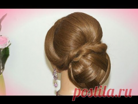 Updo hairstyles. Bridal wedding hairstyles for long hair - YouTube