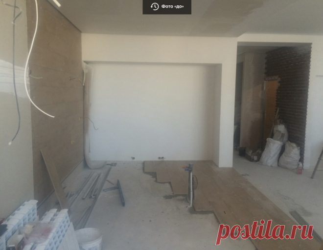 После завершения ремонта этот проект назвали «Воздух и свет». В отделке использовали дерево натуральных оттенков, а естественный свет из больших окон раскрыл весь потенциал материала. Посмотрите, как сейчас выглядит квартира ≫