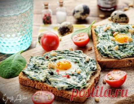 Бутерброд со шпинатом, творожным сыром и перепелиным яйцом рецепт 👌 с фото пошаговый | Едим Дома кулинарные рецепты от Юлии Высоцкой
