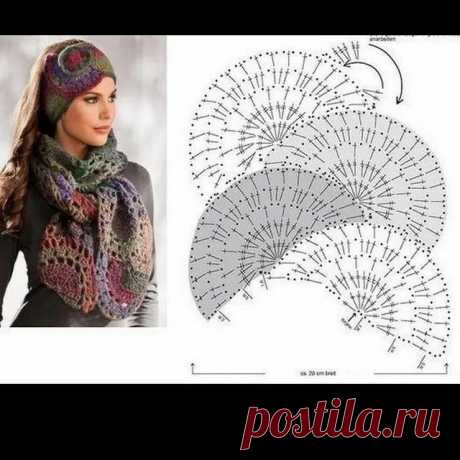 Photo by Схемы крючком и спицами on October 05, 2021. May be an image of 1 person and crochet.