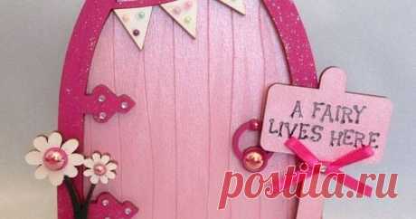 Magical Hand Painted Pink Fairy / Tooth Fairy Door